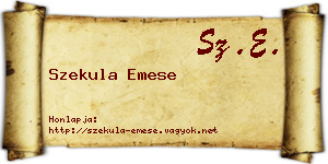 Szekula Emese névjegykártya